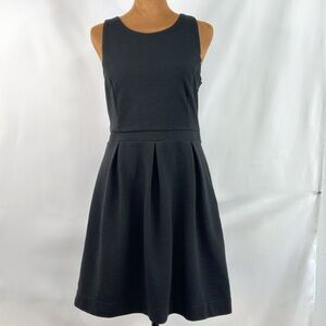 Madewell Black Cutout Back Dress Size 8 Gothic‎ Fit Flare Cocktail